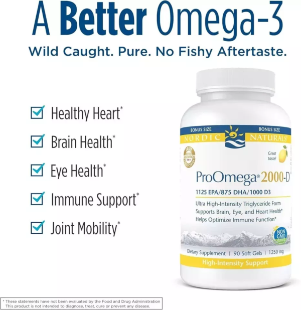 Nordic Naturals ProOmega 2000 - Extra Omegas for Heart and Brain Health, 90 Ct.