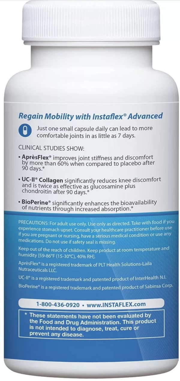 Instaflex Advanced Joint Support Doctor Formulated 30 Capsules New Exp 04/2026