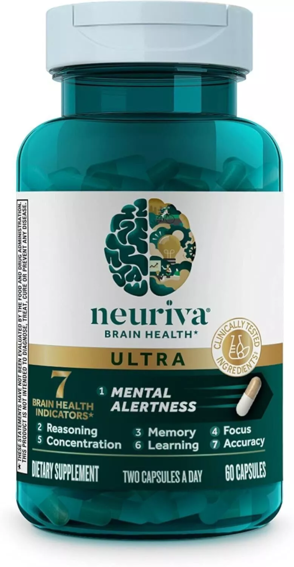 Neuriva Ultra Brain Health Mental Alertness Memory Focus 60 Capsules - EXP 06/25